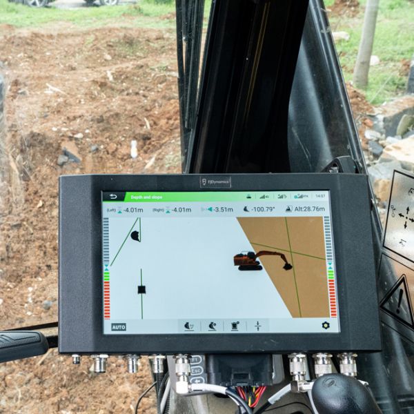 3D excavator grade control system FJ Dynamics