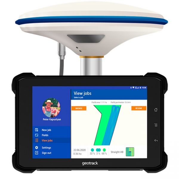 Tractor guidance system geotrack explorer PLUS RTK