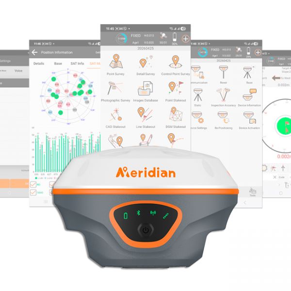 GNSS RTK Receiver Meridian M20L with Laser, 4G and IMU