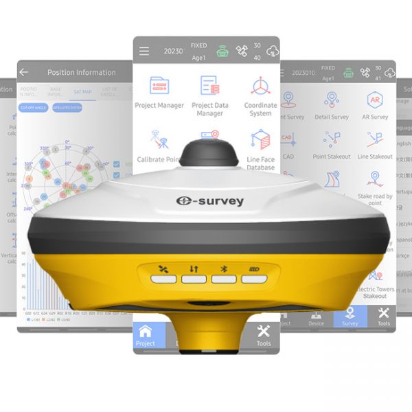 Receptor GNSS RTK E200 IMU con SurPad 4.2