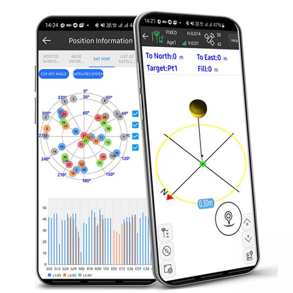 Receptor compacto de doble frecuencia GNSS Walker RTK SurPAD