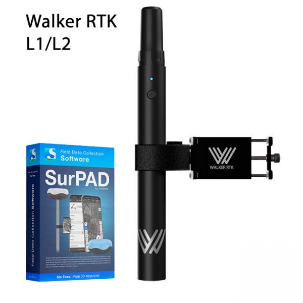 Receptor compacto de doble frecuencia GNSS Walker RTK SurPAD
